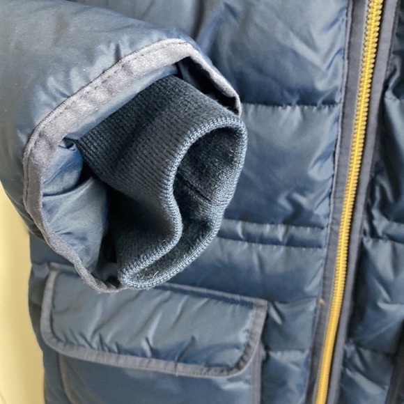 J Crew Factory Vail Puffer Coat with Hood Navy Blue Size LP - Picture 6 of 14